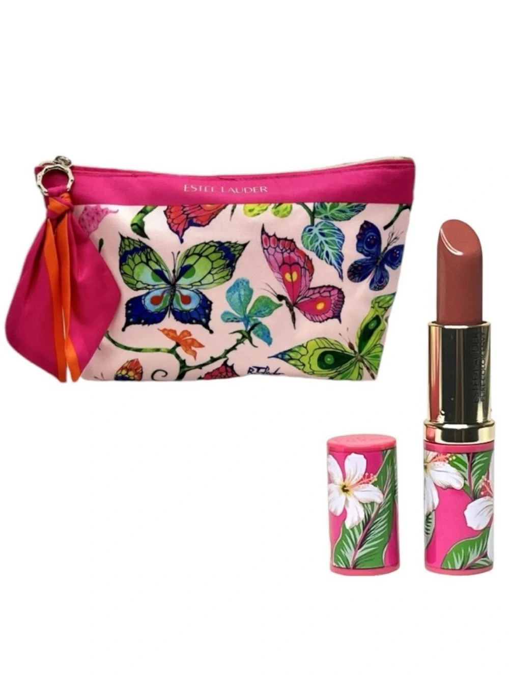 Estee Lauder Pure Color Intense Nude Lipstick 561 Limited Edition Makeup Bag Set